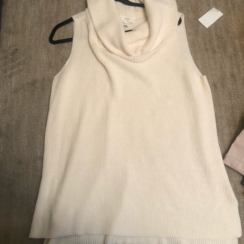 LOFT cowl neck sweater tank